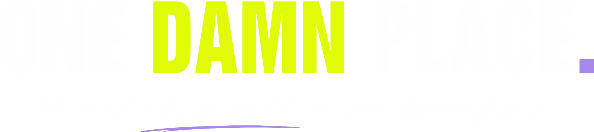 One Damn Place — All your social work in one damn place